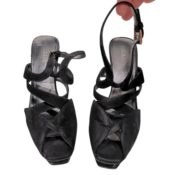 Prada authentic Black Platform Heels - Picture 3 of 11